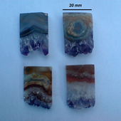 Uruguay Minerals. Marcos Lorenzelli S.R.L. Amethyst Slices for Pendants